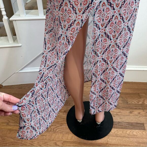 Lace chiffon patterned maxi dress - Picture 12 of 13